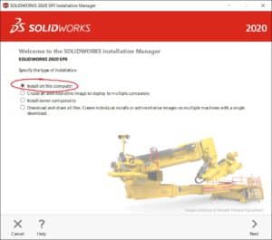 SolidWorks asennus, lataaminen, installation manager