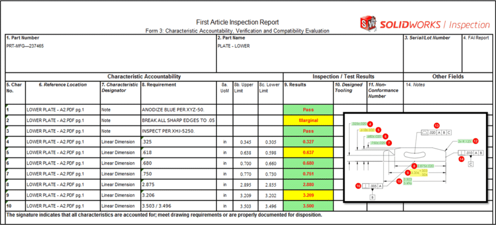SolidWorks, Inspection, mittaamine, standardiraportti, raportti, excel, tarkistus, hinta