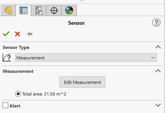 SOLIDWORKS, Sensor-työkalu