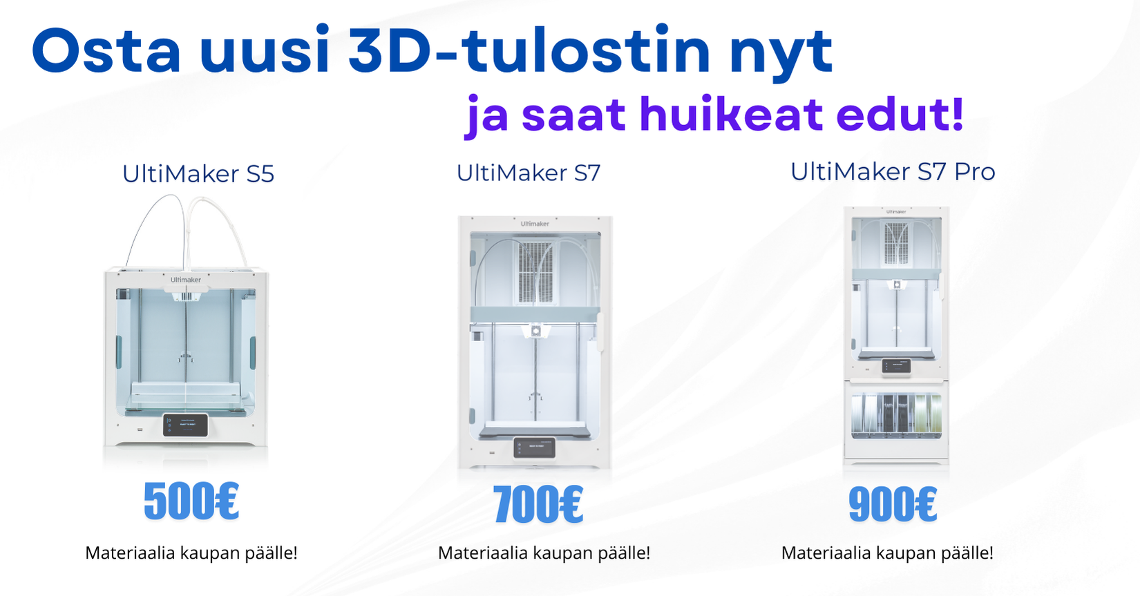 UltiMaker, 3D-tulostin, materiaali, kampanja