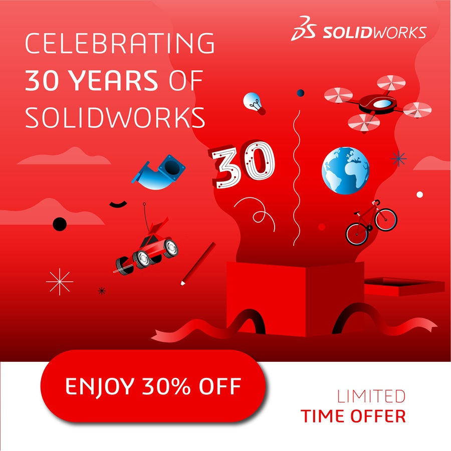 SOLIDWORKS -30% juhlakampanja