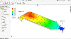 SOLIDWORKS Flow simulation sovelluksella voidaan laskea painehäviö