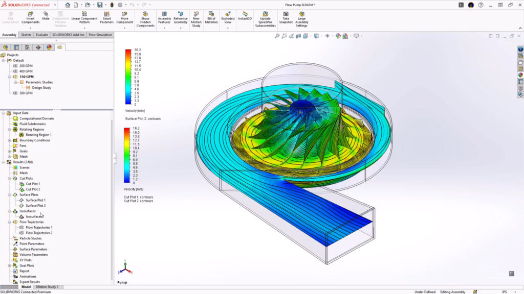 Integroitu cfd virtauslaskenta solidworks käyttöliittymässä