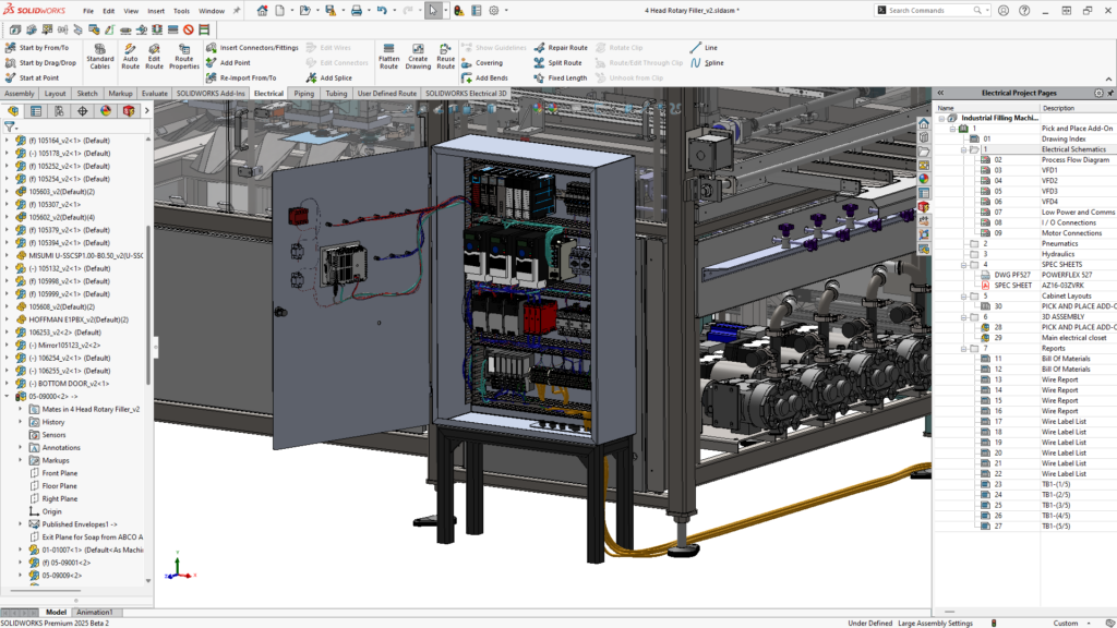 SOLIDWORKS Electrical yhdistää sähkösuunnittelun ja mekaniikkasuunnittelun