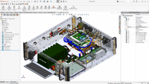 SOLIDWORKS Electrical Professional ohjelmalla tehdään mm. johtojen 3D-reititys CAD-malliin